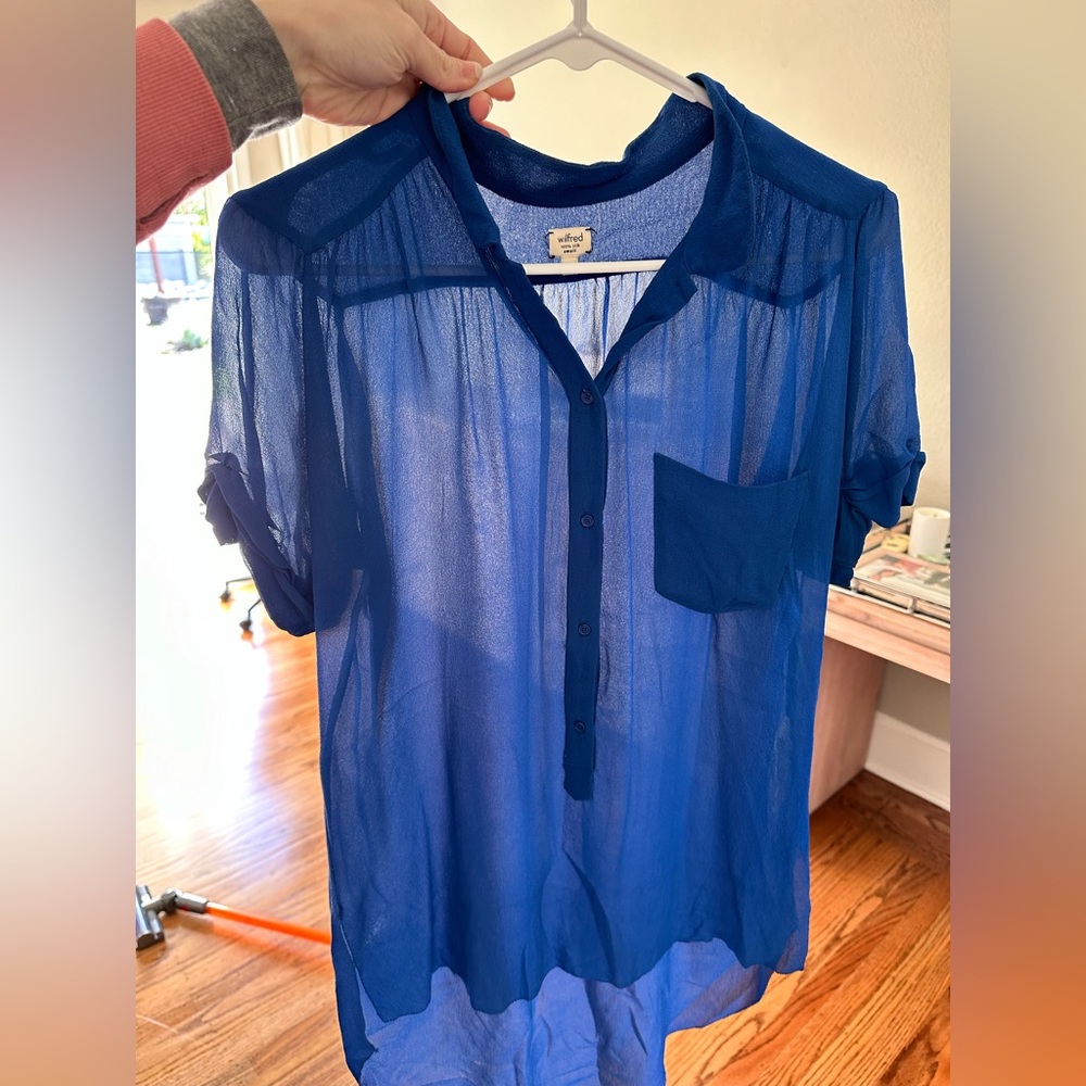 Wilfred Silk Blue Bouse